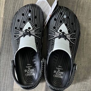 CROCS Black and White Nightmare Before Christmas Sandals